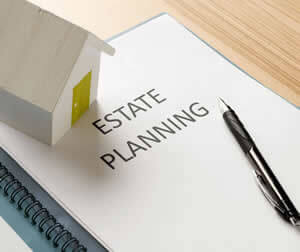A folder labeled Estate Planning; Bluffton Estate Planning Services