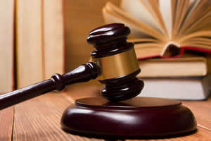 Gavel in front of legal books; Bluffton Trust Administration & Probate