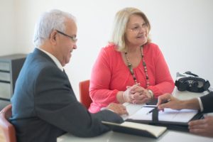 targeted estate planning, image of couple in a meeting